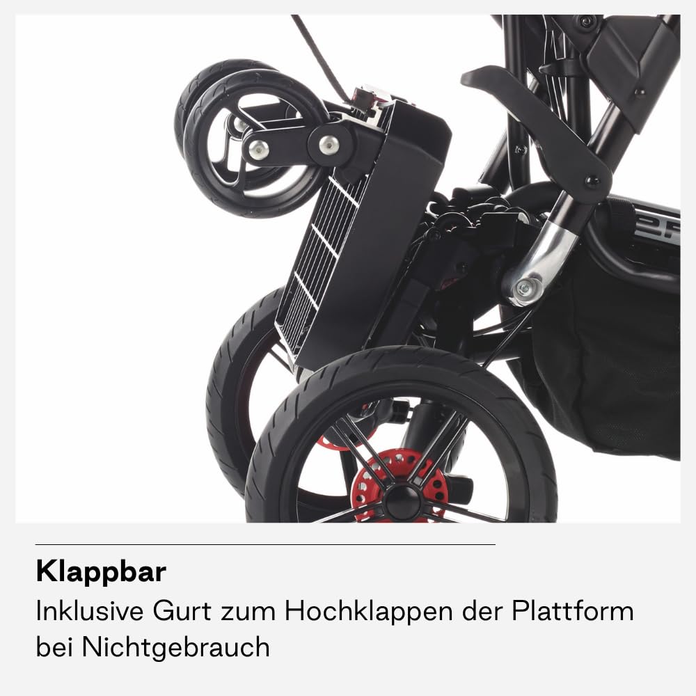 Jané Go Up Surfer, universale Kinderwagen-Plattform, bis 20 kg, einfache Montage, klappbar, rutschfe