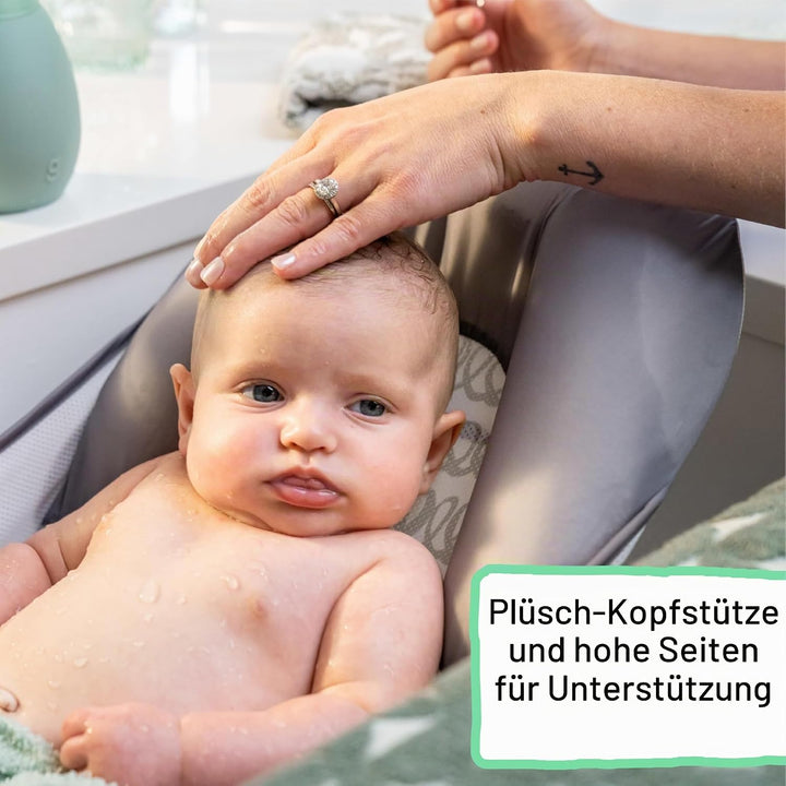 Ingenuity, Faltbarer Baby-Badewannensitz mit 2 Positionen, verstellbare Unterstützung für Waschbecke