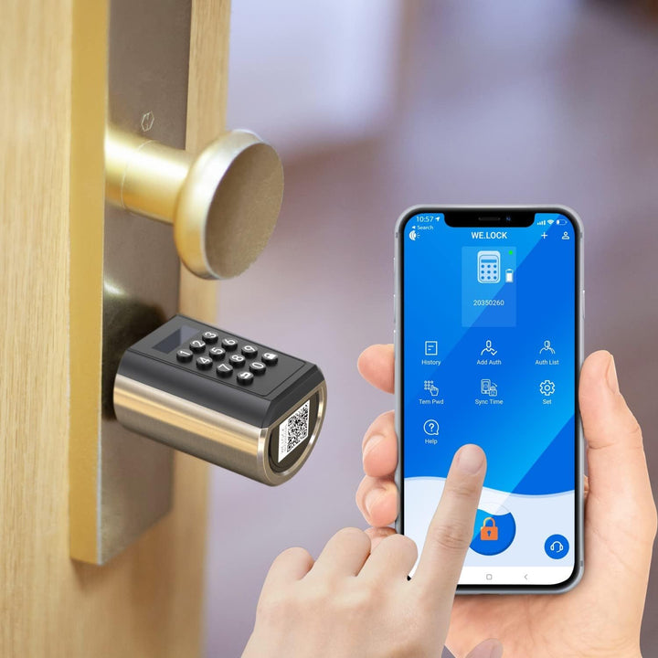 WELOCK PCB41 Elektronisches Tür-Schliesszylinder Haustür mit Zahlencode RFID-Karte APP Wi-Fi Türschl