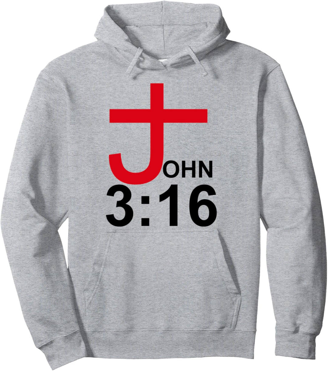 Johannes 3:16 Christian Cross Bibel Jesus Erlösung Pullover Hoodie