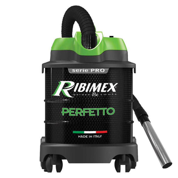 Ribimex Perfetto Aschesauger 1200 W, leise (62 dB) mit Blasfunktion und waschbarem HEPA-Filter, 20 L