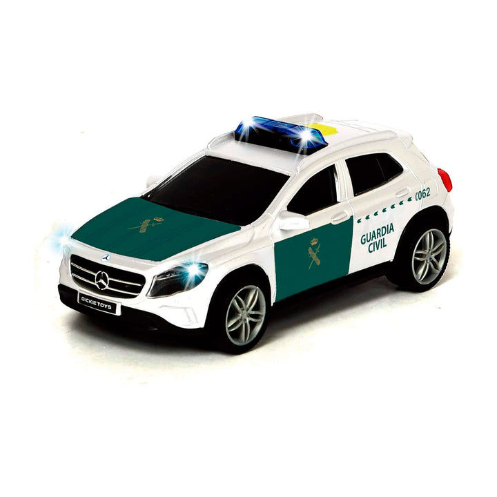 Dickie Toys - Mercedes Klasse A Guardia Civil, Reibung, mit Licht und Ton, ab 3 Jahren - 15 cm (2037