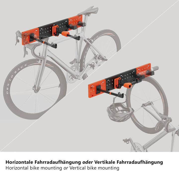 my wall modulare Fahrrad Wandhalterung - HR13L, vertikale &amp; horizontale Aufhängung, Fahrradhalterung