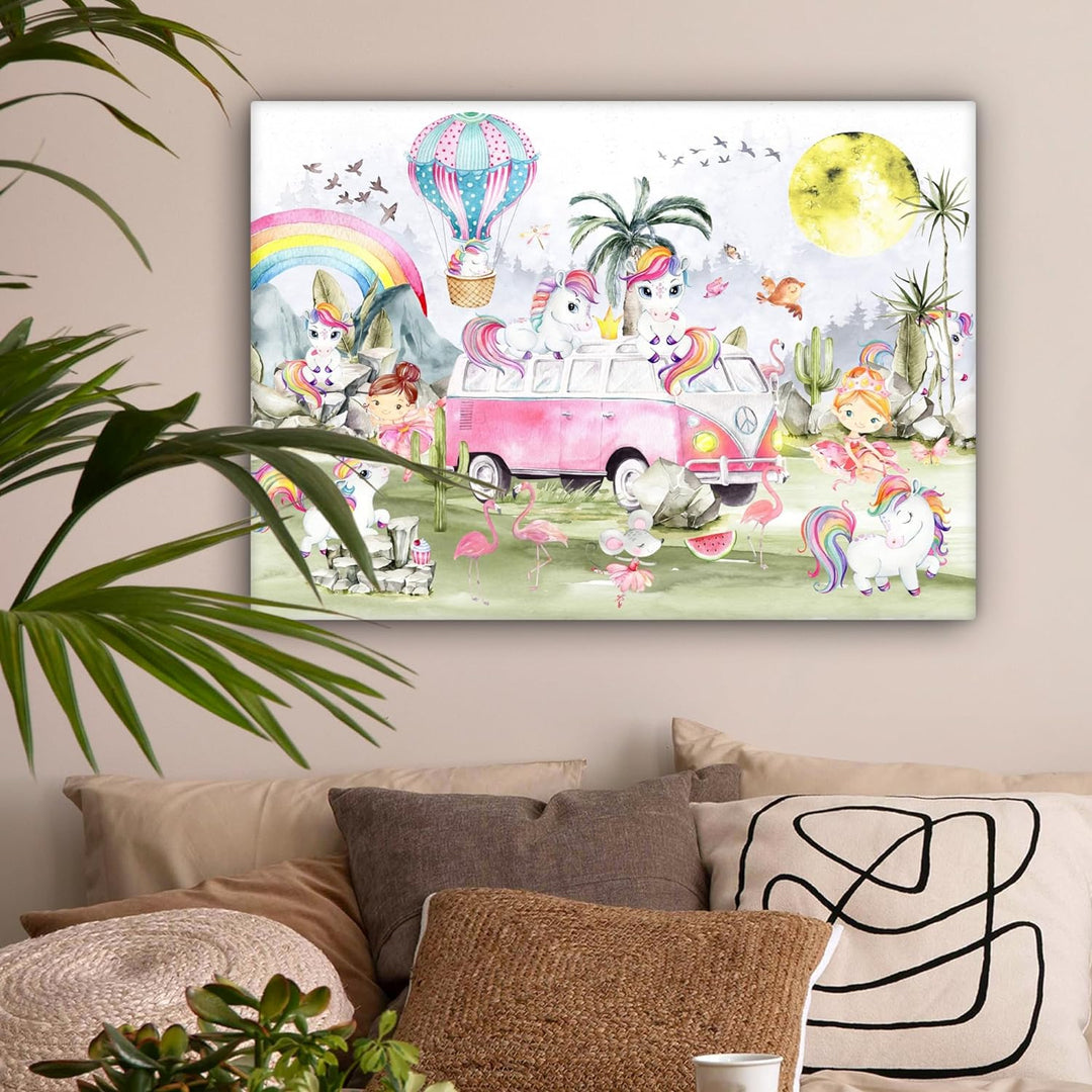 MuchoWow© Leinwände 70x50 cm Wall Decoration Bilder Kinderzimmer Mädchen Pictures Canvas Painting Wa