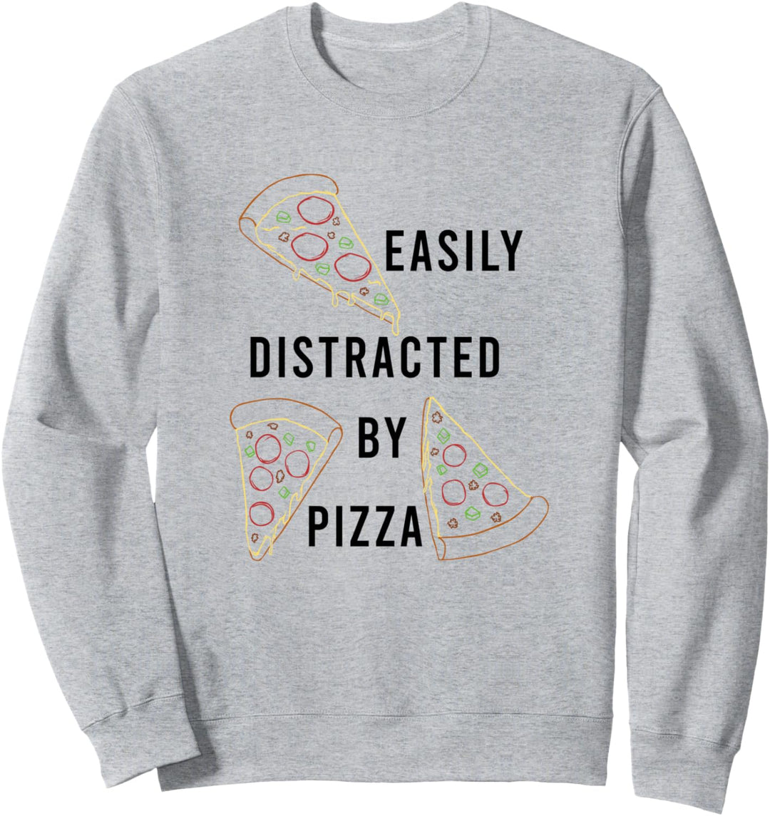 Abgelenkt durch Pizza Italienisches Essen Pizza Chef Sweatshirt