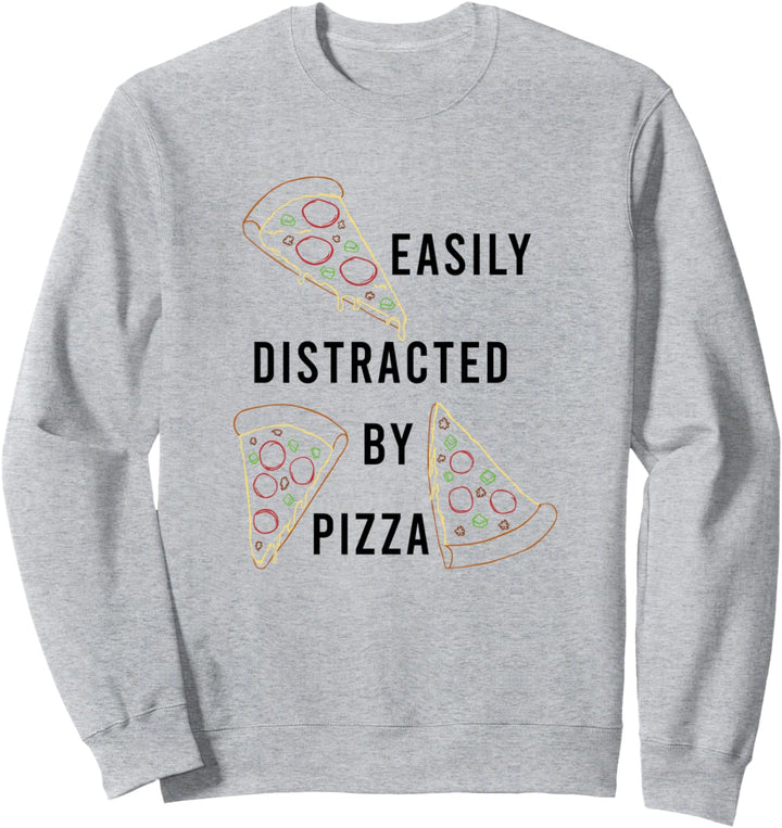 Abgelenkt durch Pizza Italienisches Essen Pizza Chef Sweatshirt