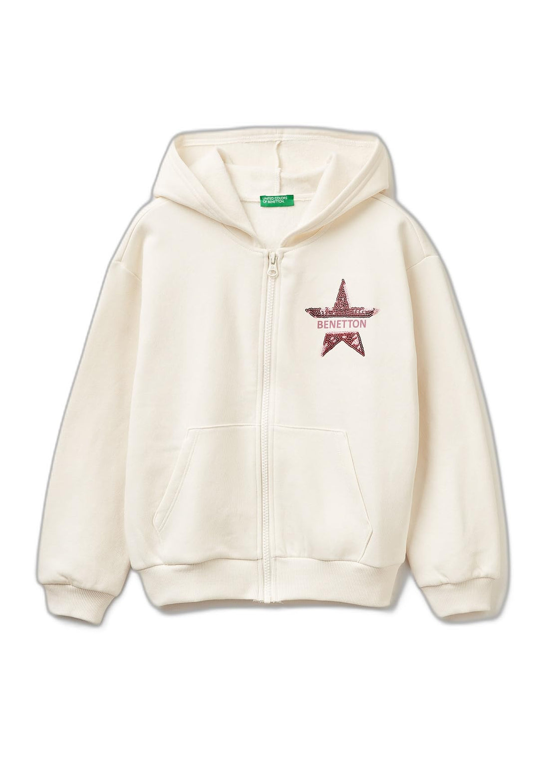 United Colors of Benetton Mädchen Giacca C/CAPP M/L 39m2c505o Strickjacke 170 Weiss, 170 Weiss