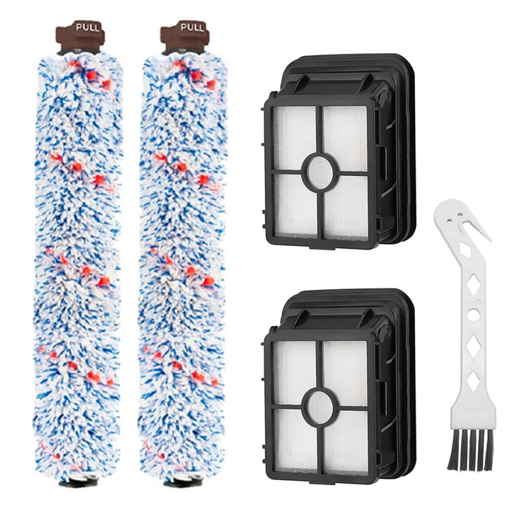 Bürstenrolle Filter Zubehör Kompatibel mit 2 Multiflächen-Bürstenrolle, 2 Ersatz Filter, Milti-surfa