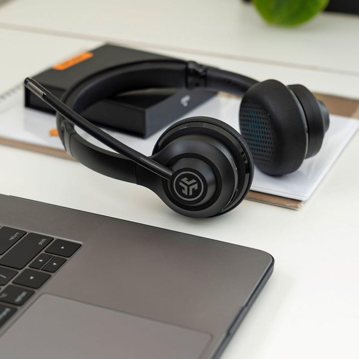 JLab Go Work Headset mit Mikrofon Bluetooth, 45+ Std. Akku, On Ear Wireless Headset mit Mikrofon und