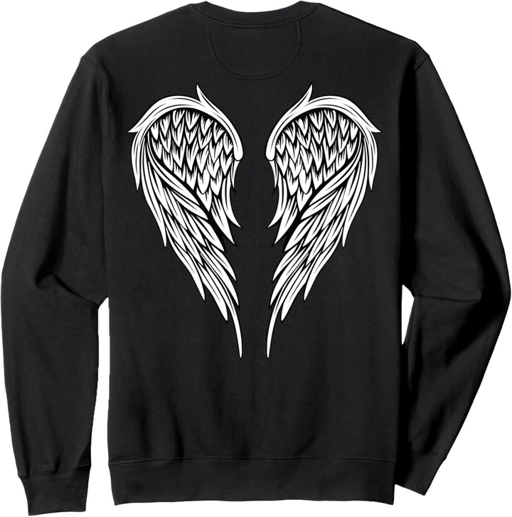 Engelsflügel Weiss am Rücken Engel Flügel Fliegen Engelflügel Sweatshirt