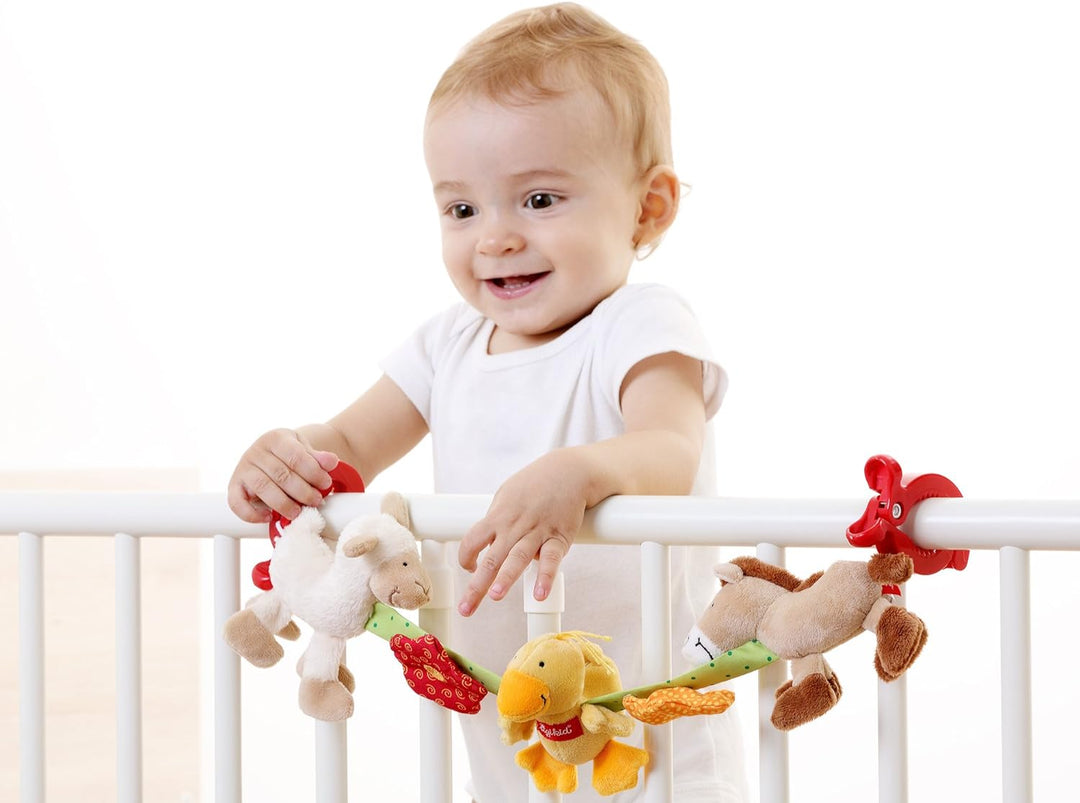 SIGIKID 49962 Wagenkette Farm Baby Activity On Tour Mädchen und Jungen Babyspielzeug empfohlen ab Ge
