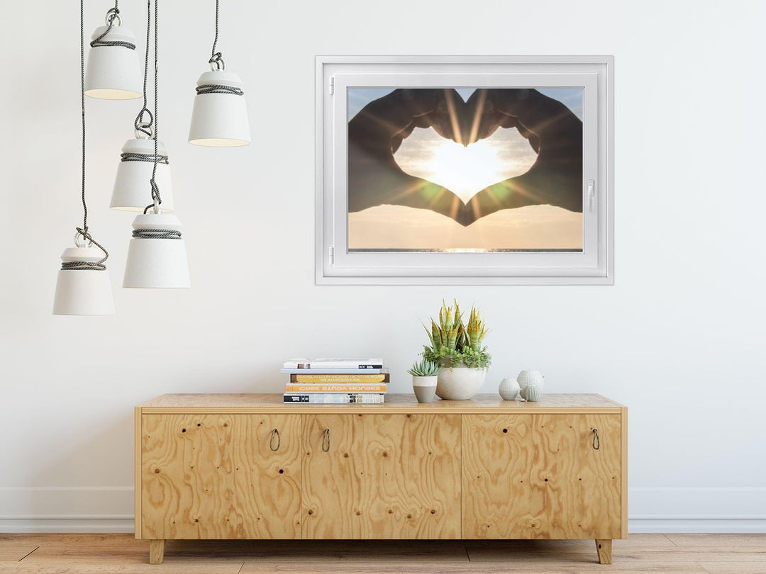 Fenster-Deko Fensterbild I Sonnenschutz Fenster Aufkleber I Deko für Bad, Küche, Kinderzimmer - Farb