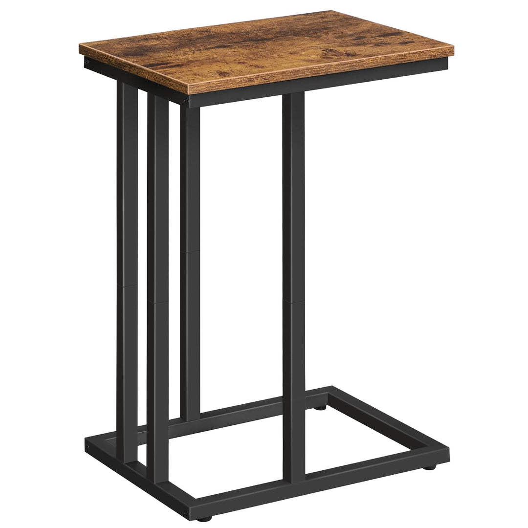 HOOBRO Beistelltisch, Sofatisch, C-Form, kleine Kaffeetisch, 46 x 25 x 63,5 cm, Wohnzimmertisch mit
