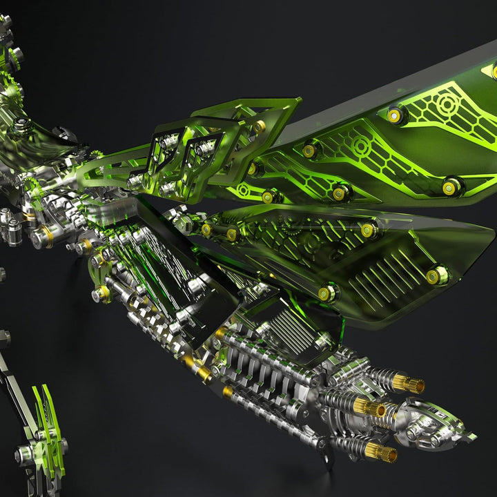 Bunte 3D Metall Puzzle Modellbausatz für Erwachsene mit Licht, DIY Metall 3D Puzzle Mantis Modell Ki