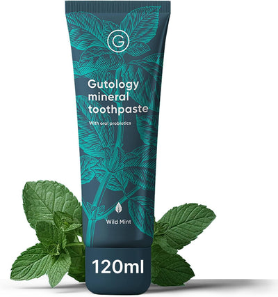 Gutology Hydroxylapatit Zahnpasta, natürlich probiotisch 120 ml, fluoridfrei, remineralisierend, Erw