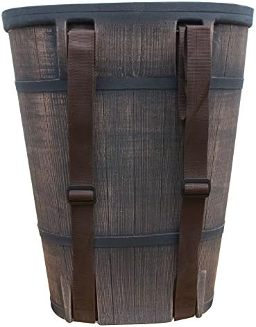 Fischer Kellereitechnik Trage-Bütte inkl. breitem Trageriemen, in Holz-Optik zur Traubernte/Weinernt