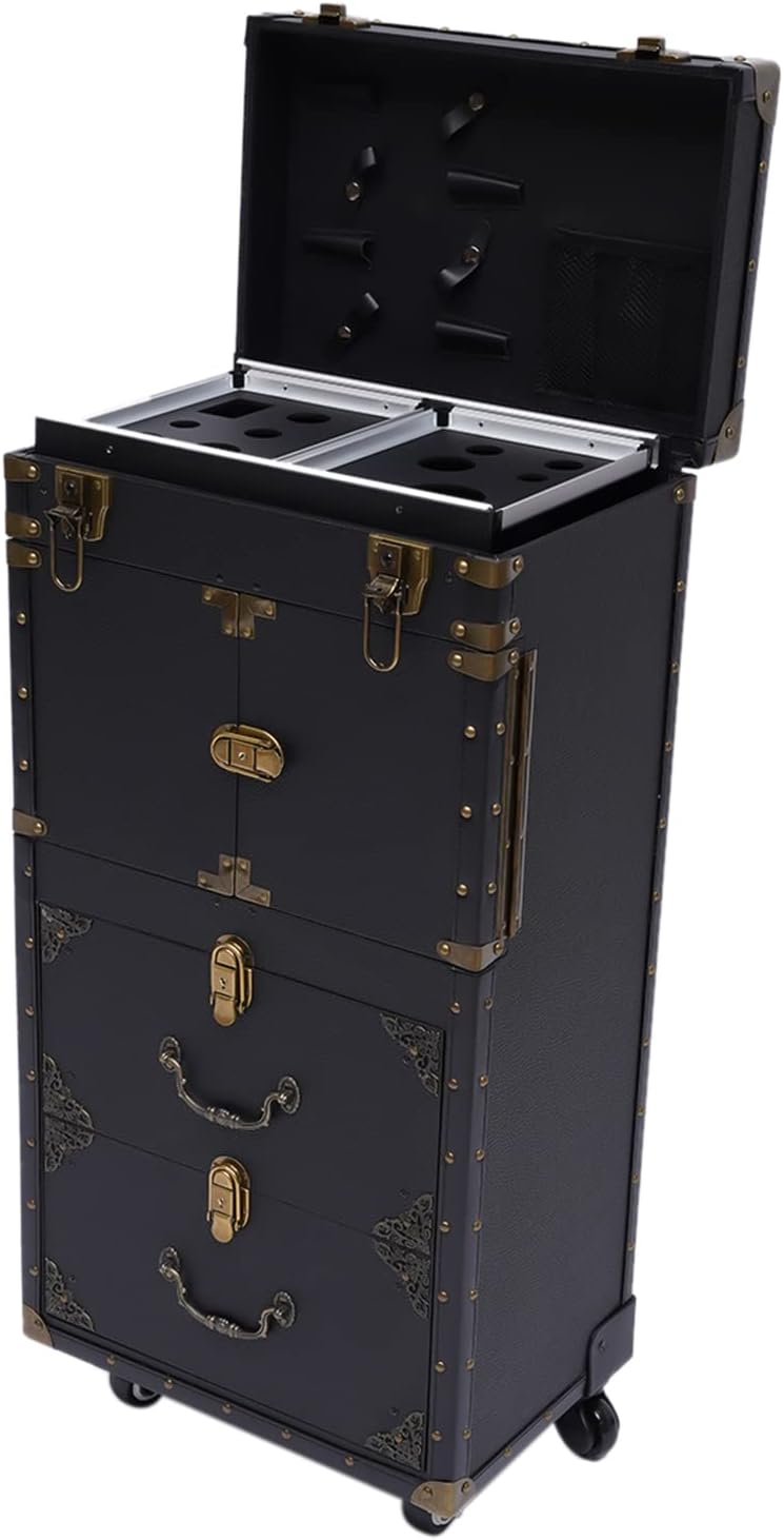 Kosmetikkoffer Trolley, Gross Make Up Koffer Mit Passwortsperre, 39 * 26 * 82cm Profi Friseurkoffer,