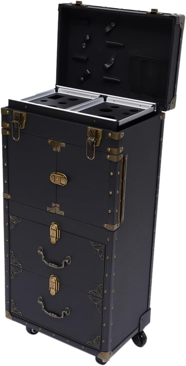 Kosmetikkoffer Trolley, Gross Make Up Koffer Mit Passwortsperre, 39 * 26 * 82cm Profi Friseurkoffer,
