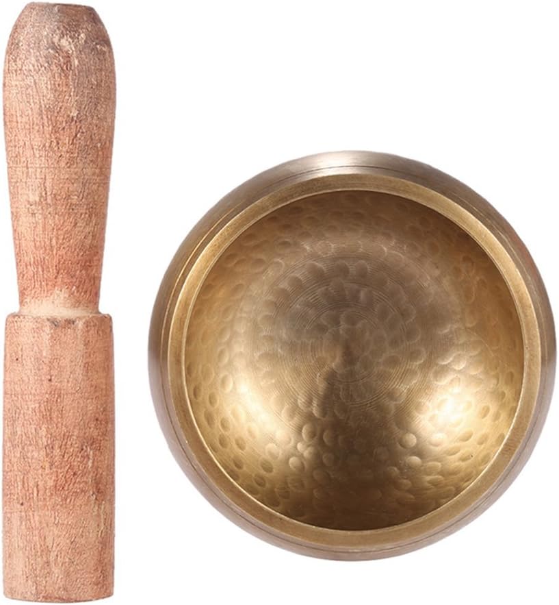 Btuty 7,6 cm handgefertigte tibetische Glocke Metall-Klangschale mit Klöppel für Buddhismus, buddhis