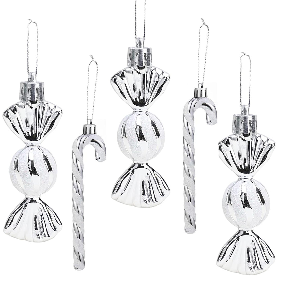 18 Stück Zuckerstangen Weihnachten Deko Weihnachtskugeln Zuckerstangen Deko Glitzer Weihnachtsbaumsc