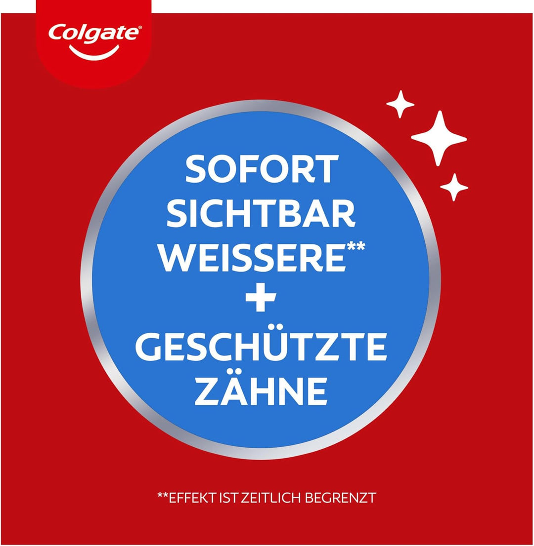 Colgate Max White Optic Zahncreme 4x75 ml | Colgate Zahnpasta entfernt bis zu 100% der Oberflächenve