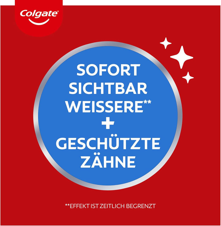 Colgate Max White Optic Zahncreme 4x75 ml | Colgate Zahnpasta entfernt bis zu 100% der Oberflächenve