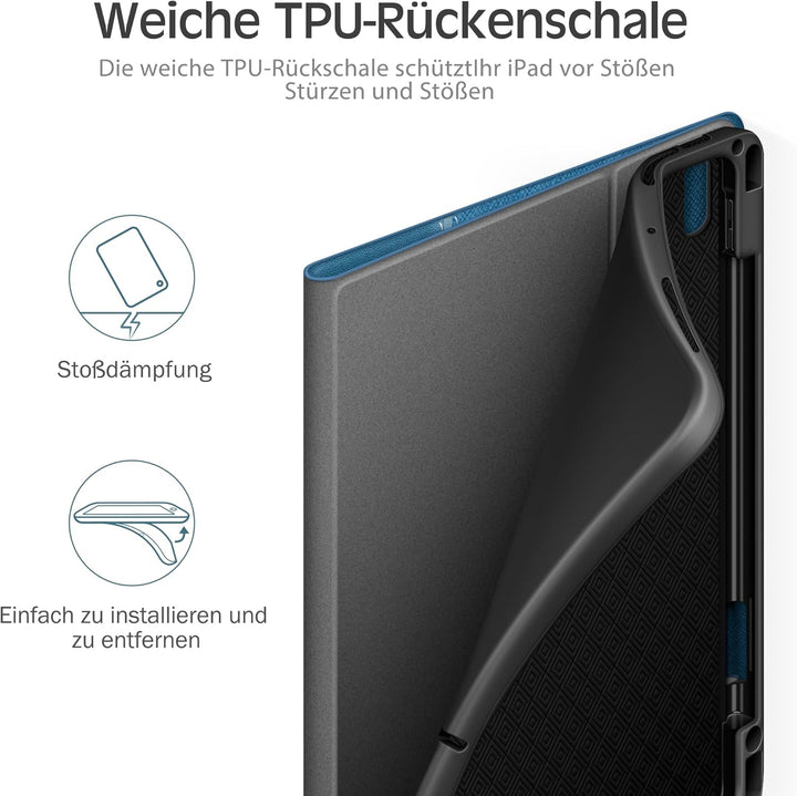 KingBlanc Hülle für iPad Air 5. Generation 2022 & 4. Generation 2020 10,9 Zoll mit Stifthalter, Auto