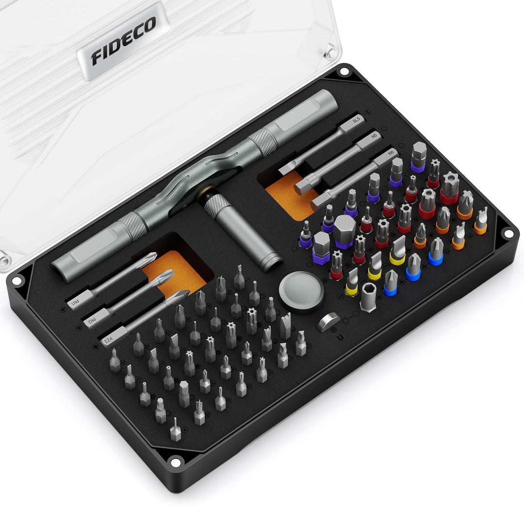 74 in 1 Ratschen Magnetischer Schraubendreher Set, S2-Stahlbits Multi Bit-schraubendreher Set mit Au