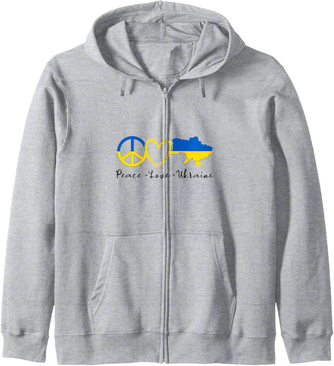 Frieden Liebe Ukraine Mädchen Damen Ukrainische Flagge Kapuzenjacke