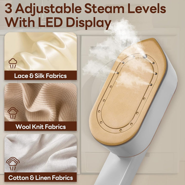 Reisebügeleisen Mini mit LED-Anzeige(16x7.5x11cm),Deecam 180° Faltbares Tragbares Klein Bügeleisen D