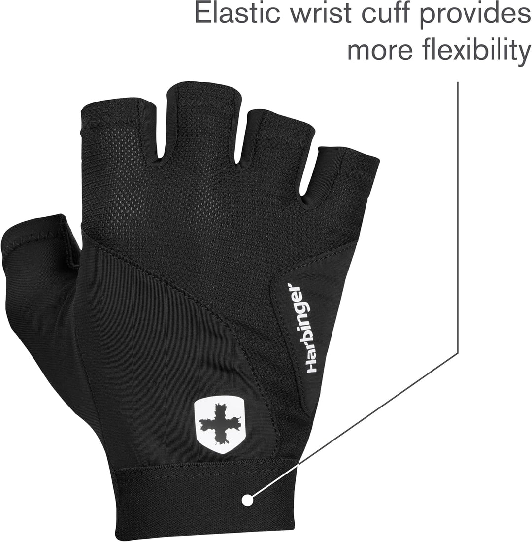 Harbinger Flexfit 2.0 Gewichtheber-Handschuhe – Natürliche Handbewegung S Schwarz, S Schwarz