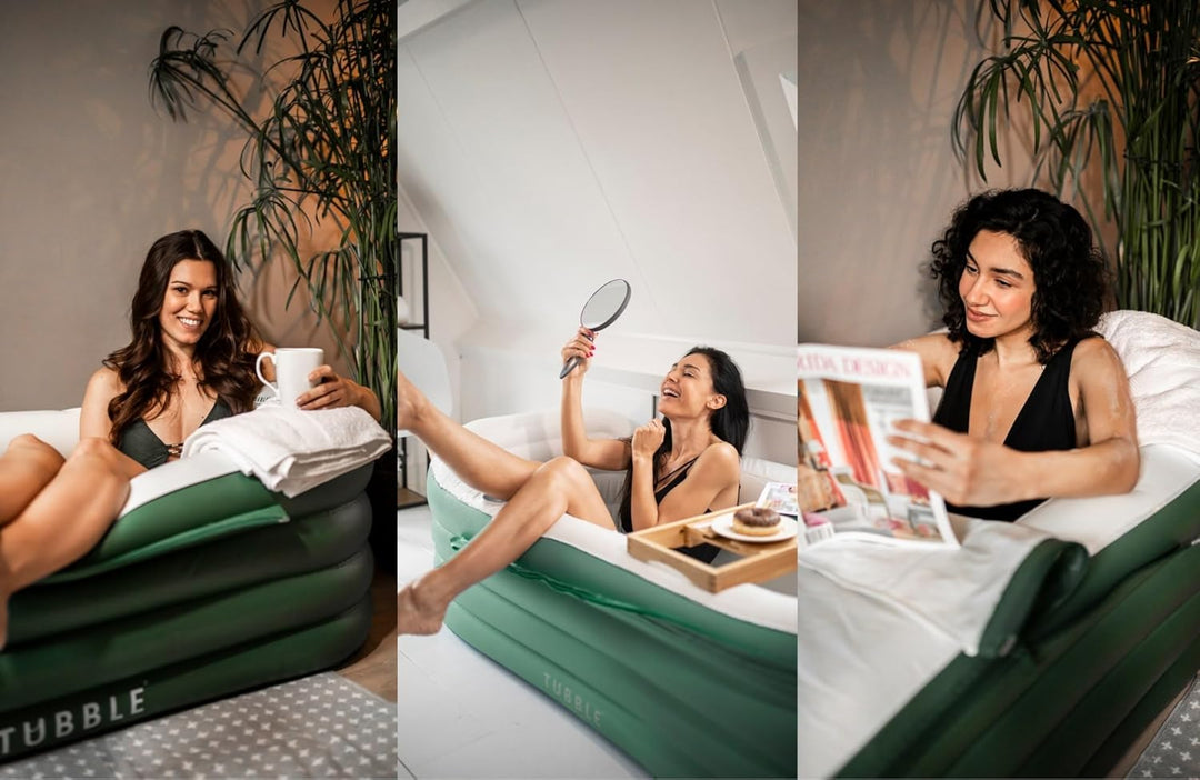 Tubble® Royale Aufblasbare Badewanne - Verwendung als Heiss- und Eisbad - Schneller Aufbau in 1min -
