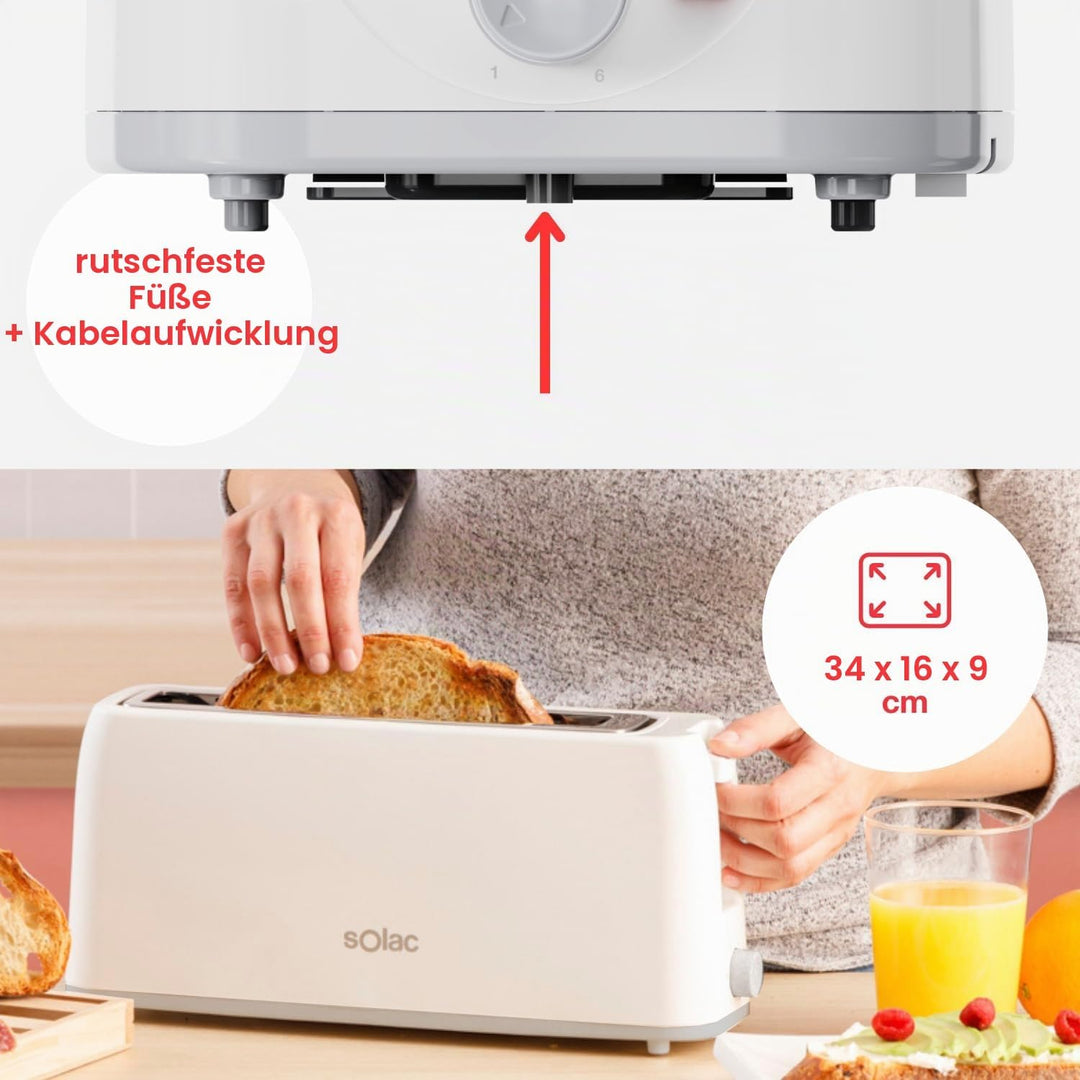 Solac Tl5418 Toaster One Size 1 Langer Schlitz|Weiss, 1 Langer Schlitz|Weiss