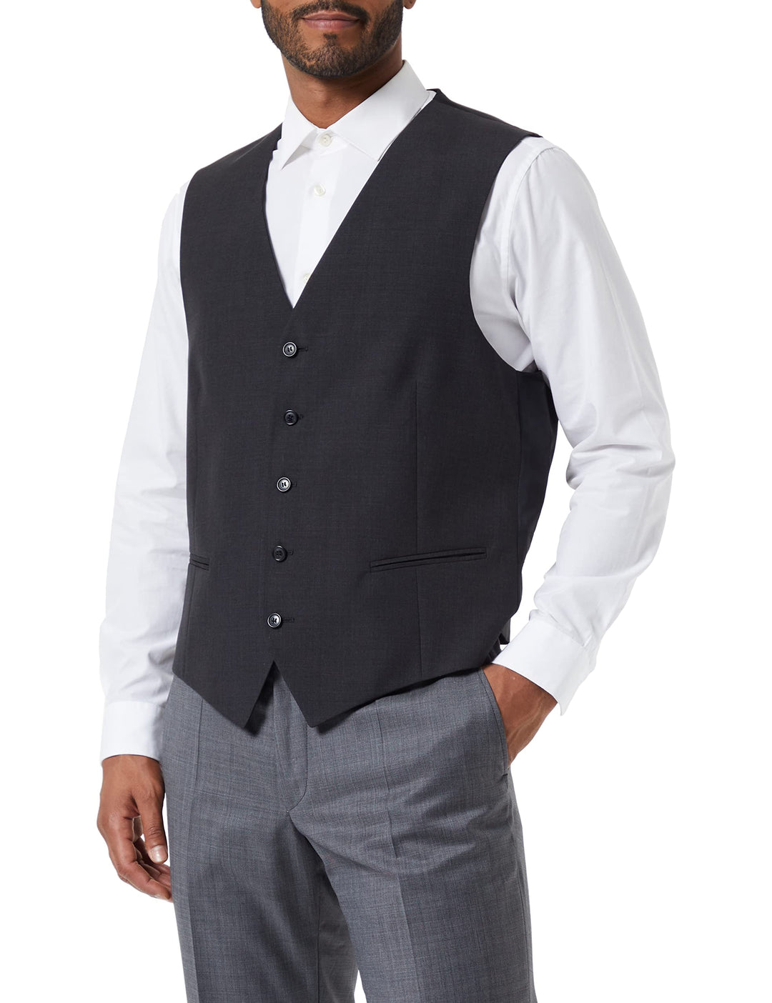 Pierre Cardin Herren Wesley Anzugweste 54 Grau (Anthrazit 2100), 54 Grau (Anthrazit 2100)