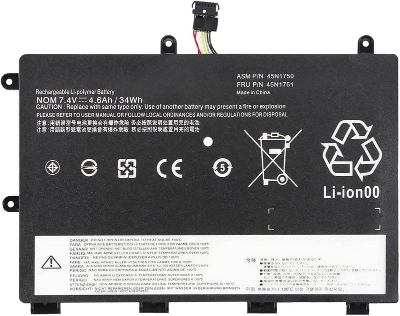 XITAIAN 7.4V 34Wh 4600mAh 45N1750 45N1751 Ersatz Laptop Akku für Lenovo ThinkPad Yoga 11e 45N1748 45