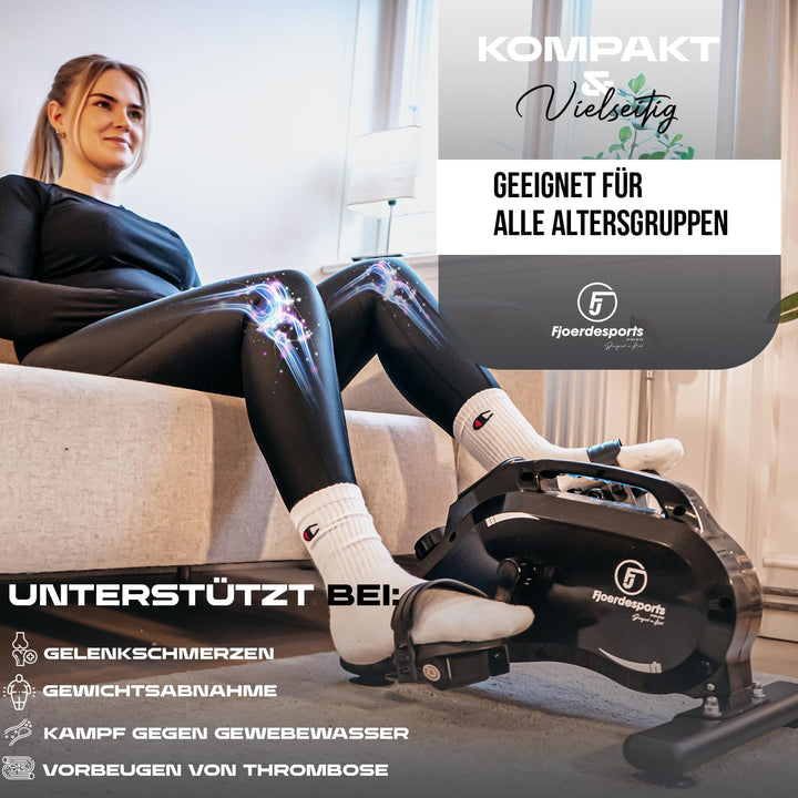 Arm- und Beintrainer, Mini-Heimtrainer, Bewegungstrainer, Training im Home-Office, mit Trainingsdisp