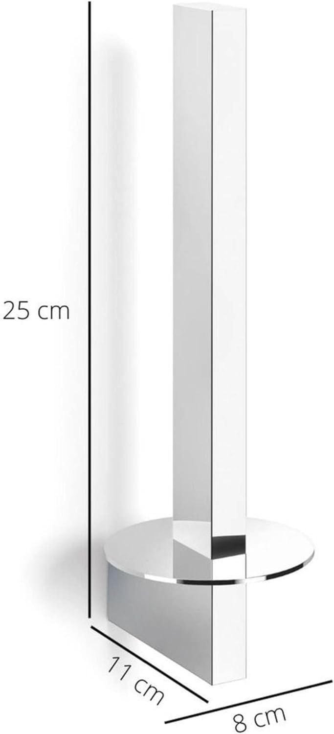 ZACK Linea PORTARROLLOS WC VERTI. Brillo, Ceramic, Silber, One Size