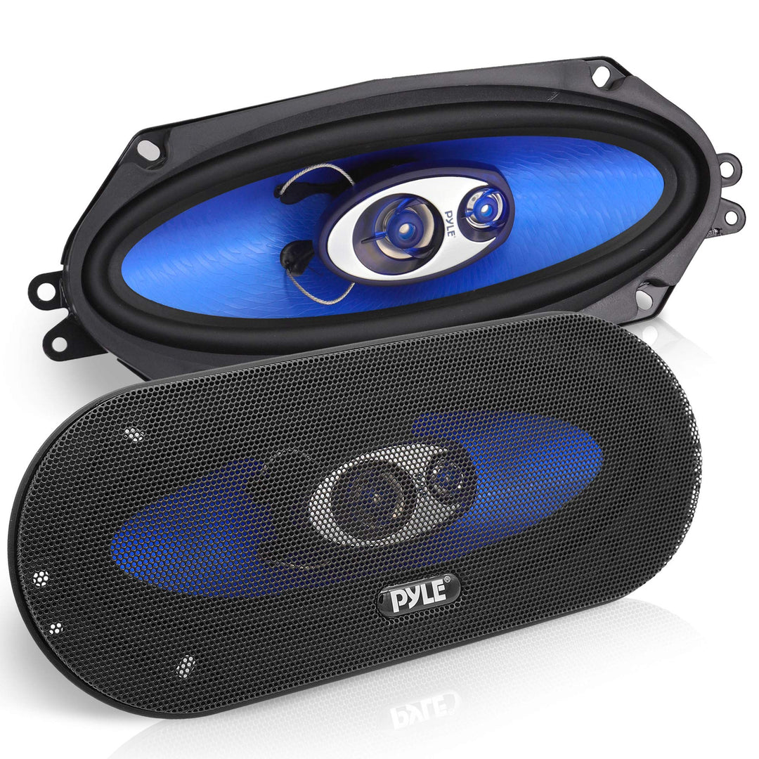 Pyle 3-Wege-Universal-Auto-Stereo-Lautsprecher – 300 W, 10,2 x 25,4 cm, Triaxial, laut, Profi-Audio,