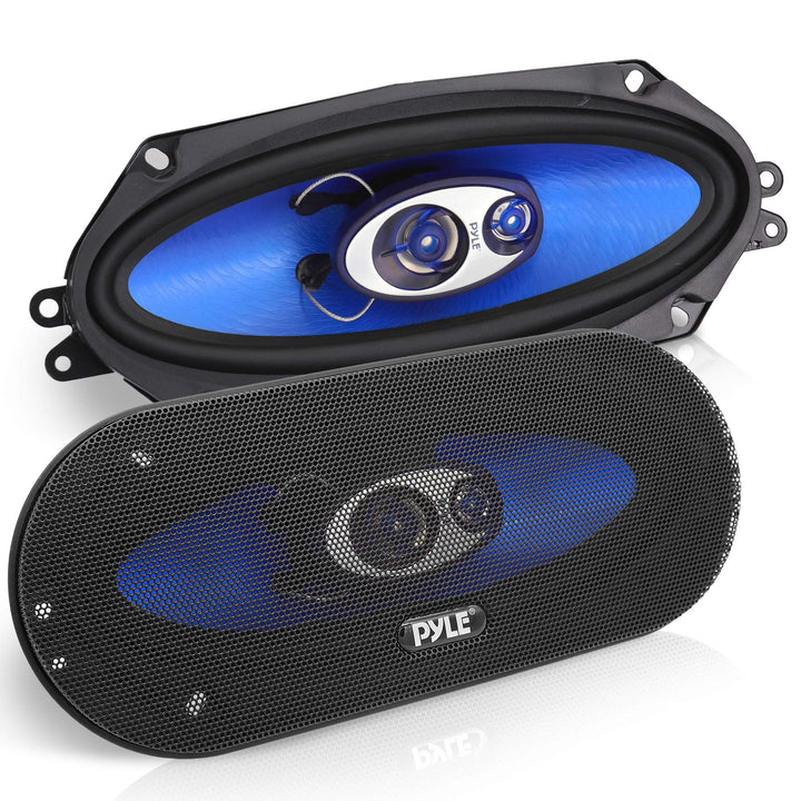 Pyle 3-Wege-Universal-Auto-Stereo-Lautsprecher – 300 W, 10,2 x 25,4 cm, Triaxial, laut, Profi-Audio,