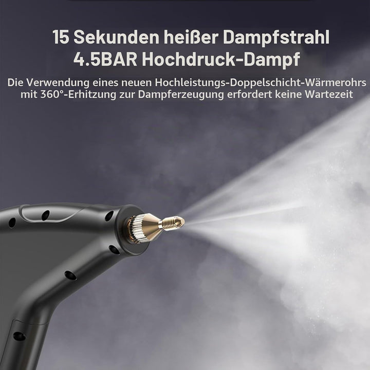 Irishom Handheld Multi-Surface with 6pcs Accessories Screen 6 Levels Adjustable 105℃/221℉ Deep Clean