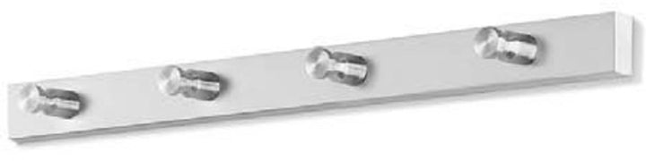 ZACK 50657 "ACCOLO" Garderobenleiste, 4 Haken, Edelstahl matt Single, Single