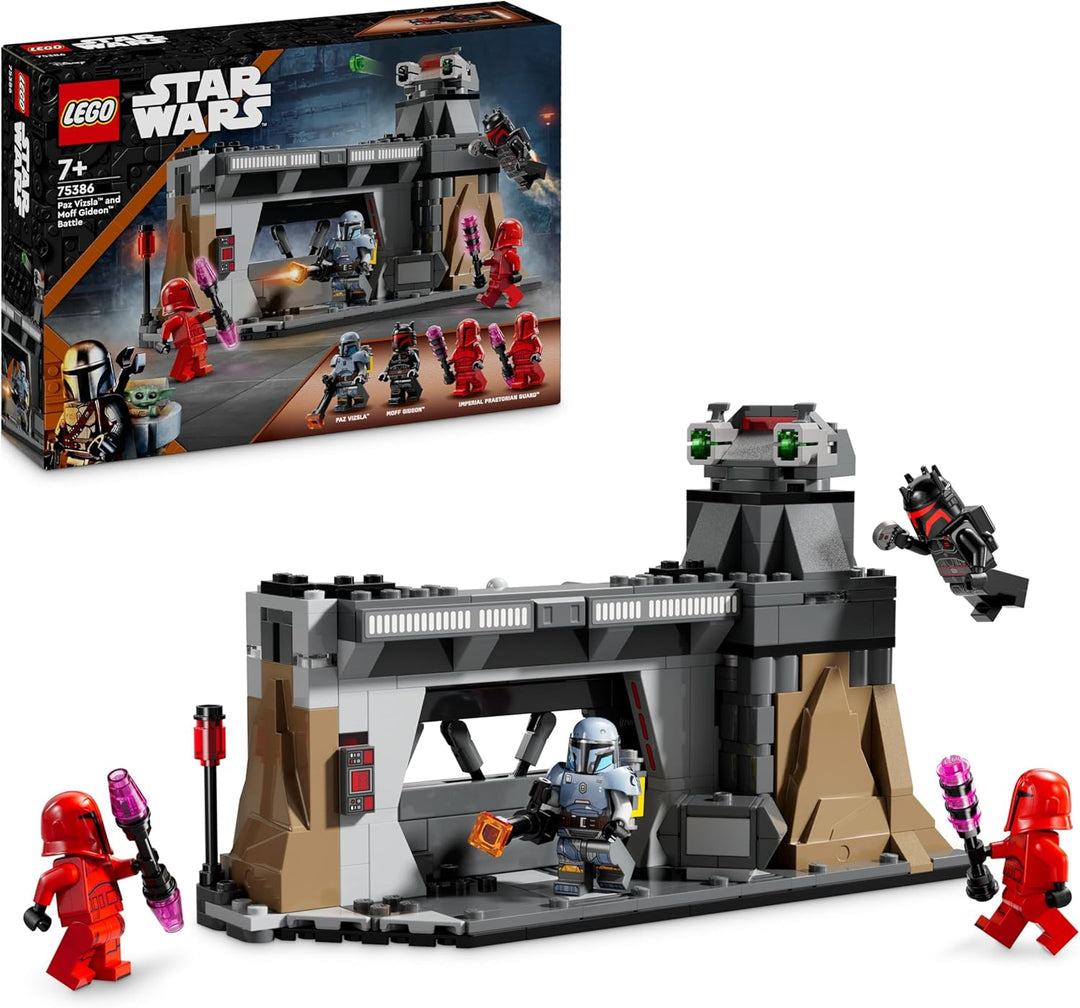 LEGO Star Wars: The Mandalorian Duell zwischen Paz Vizsla and Moff Gideon, Bauspielzeug zum Sammeln