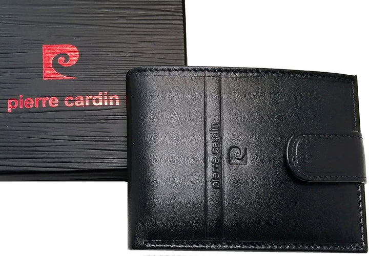 Pierre Cardin Geldbörse für Herren, echtes Leder, Slim, Herren, kleines dünnes Rfid, Geschenk, Brief