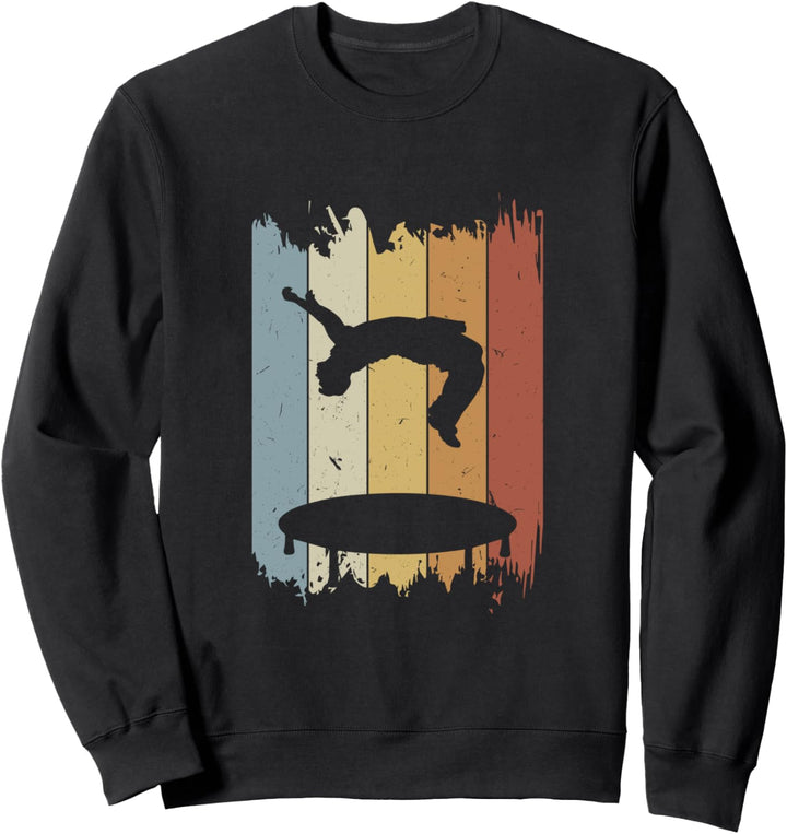 Retro Salto BackFlip Trampolin Freerunner Vintage Silhouette Sweatshirt
