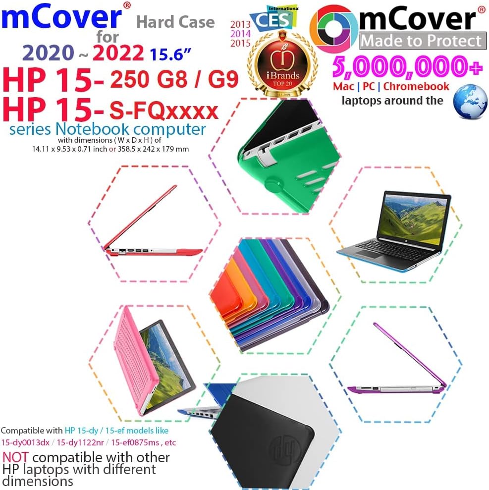 mCvoer Hartschalenhülle kompatibel mit HP 15,6 Zoll 250 G8 / G9 / HP 15-DY / 15-DW / 15s-fq Serie Mo