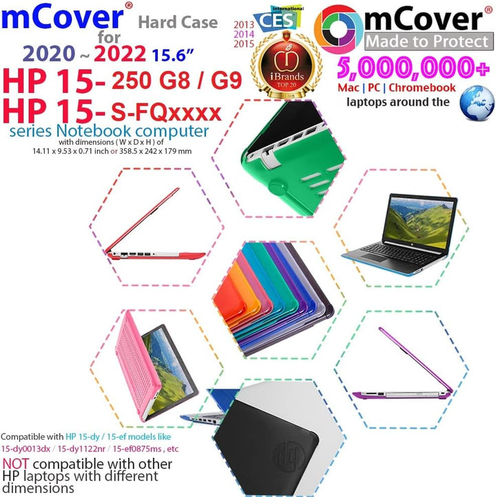 mCvoer Hartschalenhülle kompatibel mit HP 15,6 Zoll 250 G8 / G9 / HP 15-DY / 15-DW / 15s-fq Serie Mo