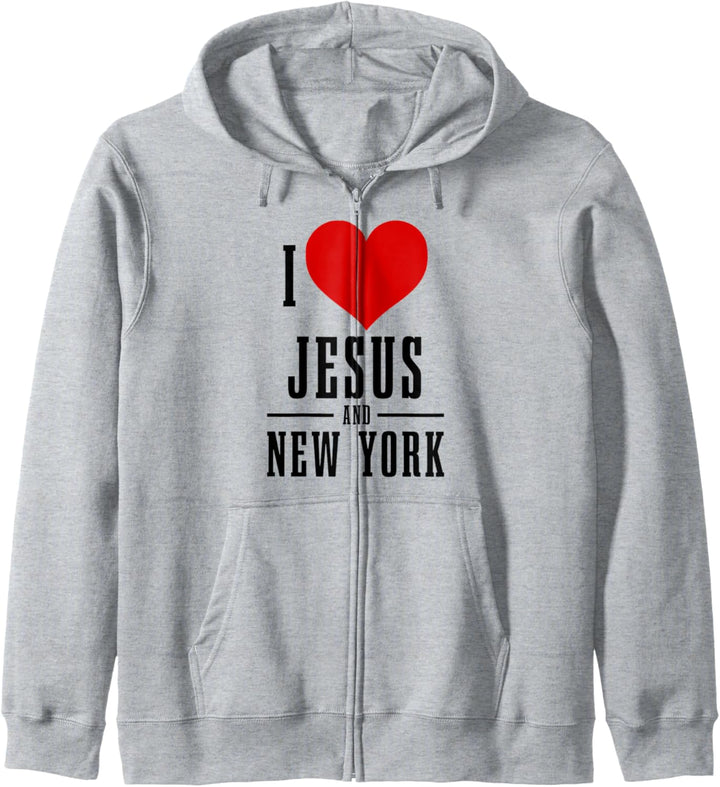 New York Ich liebe Jesus und New York City NY NYC Christian Kapuzenjacke