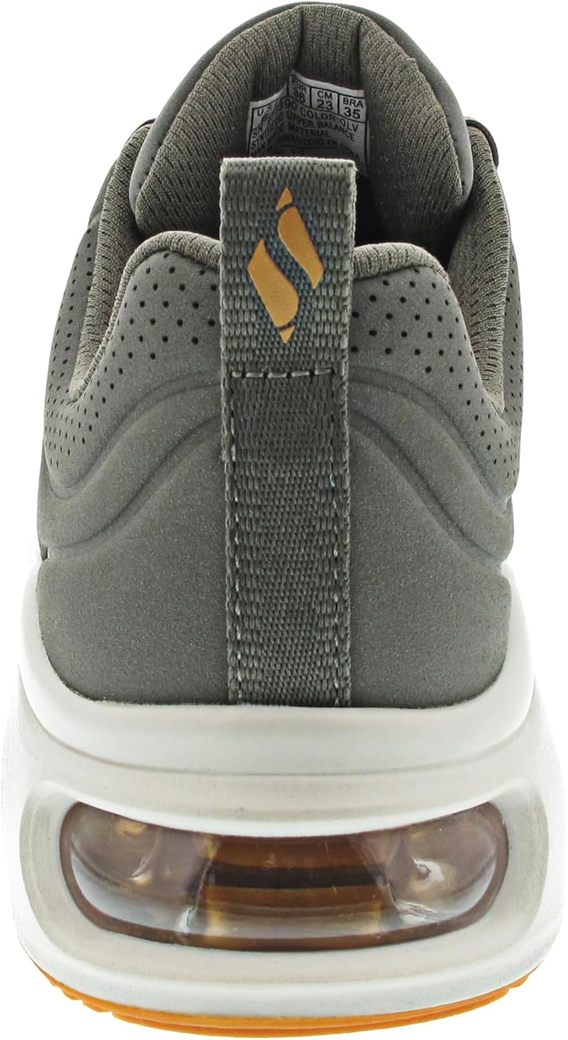 Skechers Damen Tres-air UNO Ah - MazingSneaker 42 EU Olive Durasuede Textile, 42 EU Olive Durasuede