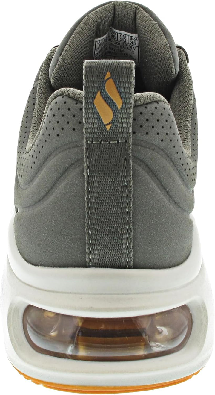 Skechers Damen Tres-air UNO Ah - MazingSneaker 42 EU Olive Durasuede Textile, 42 EU Olive Durasuede