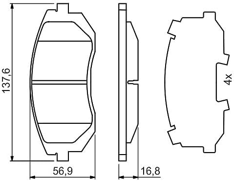 Bosch 986494653 Bremsbelag